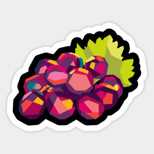 grape pop art Sticker